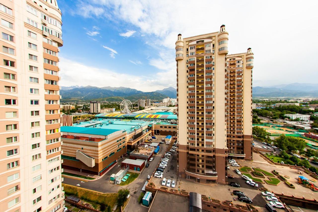 2 Ком Студия На 18 Этаже С Панорамным Видом На Горы В Жк Мега Тауер Almaty Exterior photo